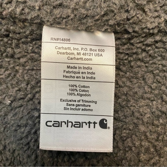 Carhartt coat Hubbard sherpa lined flannel shirt jacket women’s large - Picture 7 of 11